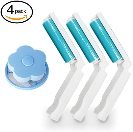 Youwen 4 Pack Pet Hair Lint Remover Roller Reusable Lint Roller Sticky Picker Cleaner Set for Washing machine Clothes Furniture