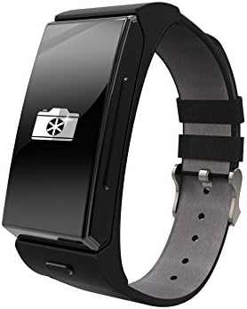 Pinwheel Uwatch U20 Umini Smart Watch Earphone Headset Heart Rate Monitor Bluetooth Fitness Tracker Wristwatch For IOS Android Smartwatch(Black)