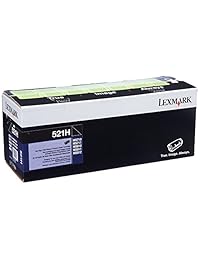 52D1H00 (lex-521h) tóner, 25000 page-yield, color negro, Negro