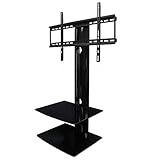 Swiveling TV Wall Mount with Two Shelves (Shelf)
