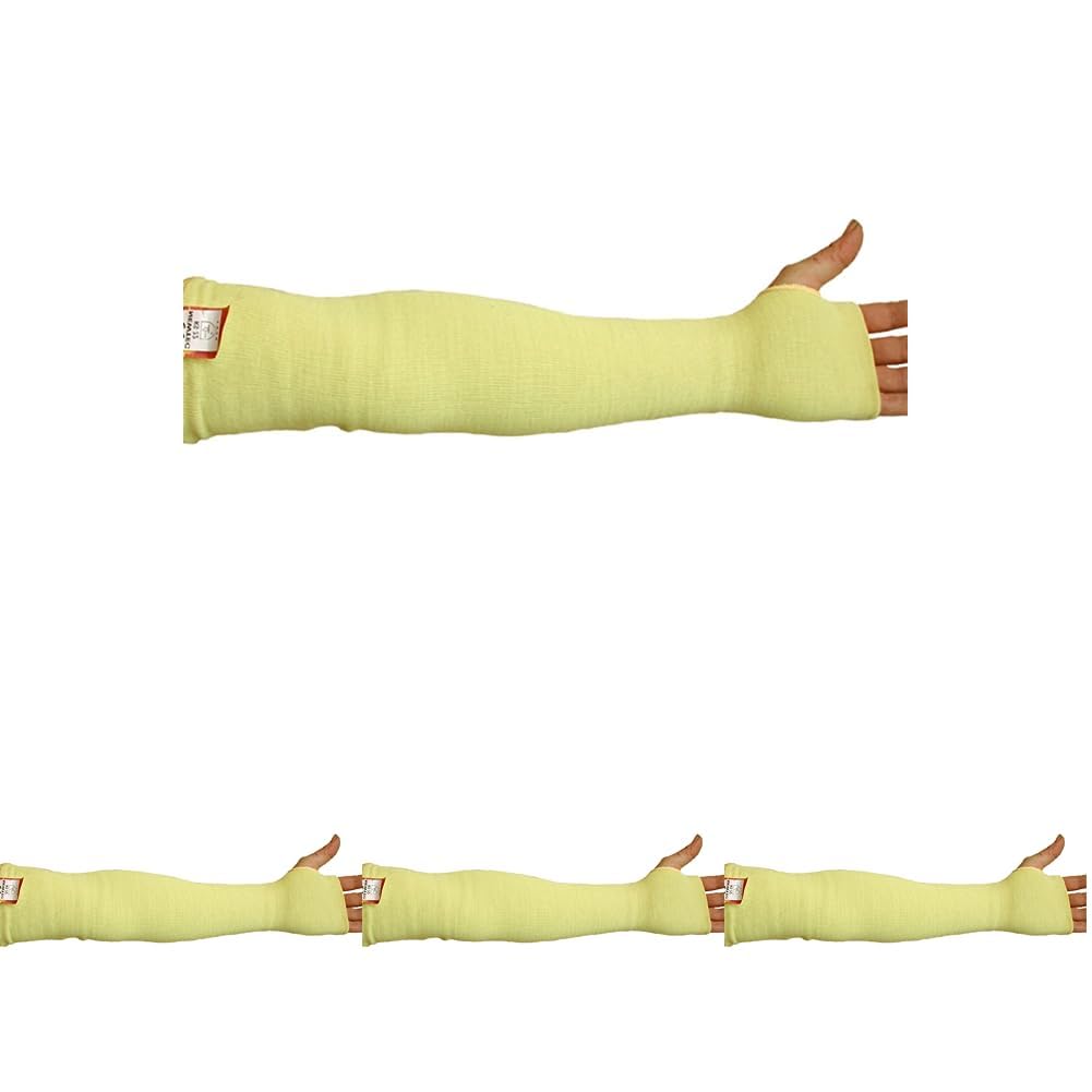 Ultimate Industrial KKSL-22 KKSL Kevlar Cut Resistant Sleeve Single Sleeve, 22 Inches, Yellow