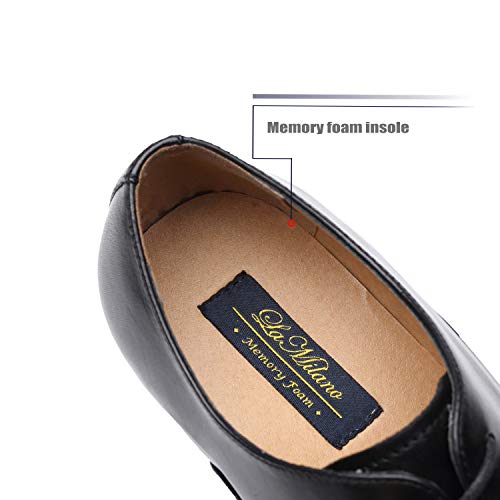 image for La Milano Mens Cap Toe Oxford Leather Lace Up Classic Comfortable Mode