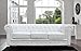 Tufted Scroll Arm Black / White Bonded Leather Sofa (White, Sofa)