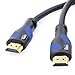 Postta HDMI Cable(75 Feet Blue) HDMI 2.0V with Built-in Signal Booster-Support 4K,3D,1080P,Ethernet,Audio Return-1 Pack