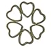 yueton Pack of 50 Metal Heart Shaped Split Ring Key Ring Key Holder Keyfob Accessories Connector Keychain Keyring