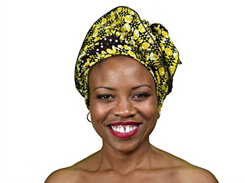 Chocolate and Mustard Ankara Headtie