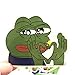 A Sticker Shop 17pcs Pepe Sad Frog Creative DIY Stickers Funny Decorative Cartoon for Cartoon PC Luggage Computer Notebook Phone Home Wall Garden Window Snowboard