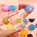 JACHAM Mochi Squishy Toys, 2nd Generation Glitter Mini Squishies Animals Toys Party Favors, 18PCS Random Soft Kawaii Bear Cat Tiger Pig Panda Stress Reliever Anxiety Squeezables Fidget Hand Toys