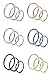 Udalyn 18 Pcs 18G Stainless Steel Nose Ring Cartilage Hoop Piercing For Men Women 6 Mixed Colors