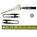 BambooMN Bonsai Tree Pruning Trimming Starter Tool Kit - Leaf Trimmers, and Bamboo Rake - 1 Set