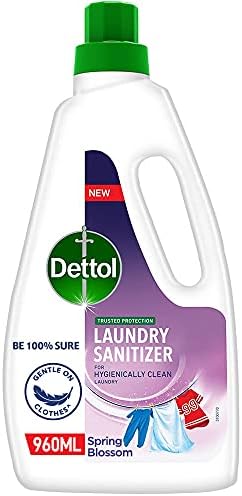 Dettol After Detergent Wash Liquid Laundry Sanitizer, Spring Blossom - 960ml