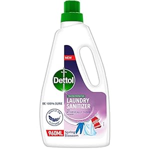 Dettol After Detergent Wash Liquid Laundry Sanitizer, Spring Blossom, 960ml