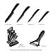 5 PCS Ceramic Knife Set Kitchen Knife Cutlery Set with Acrylic Block Chef Knife Slicing Knife Fruit Slicer Fruit Parer Peeler Set
