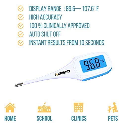 Best Digital Medical Thermometer (Baby and Adult Termometro), Accurate and Fast Readings - Oral and Rectal Thermometer for Children Babies Adults with Fever Alarm - Thumbnail 4