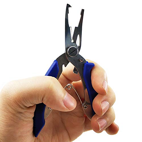 image for Rainleaf Set of 2 Fishing Pliers Hook Remover Braid Line Cutting Stain