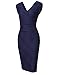 HiQueen Women’s Sexy Sleeveless V Neck Cocktail Business Bodycon Pencil Dress