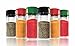 nini-Spice Storage Containers – 6 Small Spice Jar or Empty Spice Bottles Set for Everyday Use – Each with 200 ml (7oz) Capacity – Food-Safe Clear Plastic