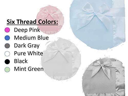 image for Jolitee Personalized Custom Soft Fleece with Satin Border Embroidered 