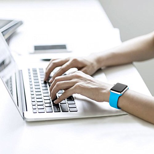 image for iGK Sport Band Compatible for Apple Watch 38mm, Soft Silicone Sport St