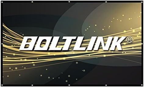 Projector Screen 100 inch 16:9 - BOLTLINK Portable Outdoor Movie Screen. Easy install on mount/wall and collapsible for Home Theater &amp; Camping