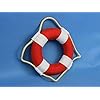 Vibrant-Red-Decorative-Lifering-With-White-Bands-6-Life-Preserver-Decoration Vibrant-Red-Decorative-Lifering-With-White-Bands-6-Life-Preserver-Decoration