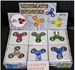 Fidget Spinner Metallic Color Box of 24 - Red, Green, Gold and Blue 4 colors