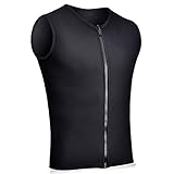 Realon Wetsuits Top Jacket Vest Mens Women 3mm Premium Shirt Neoprene Long Sleeve/Sleeveless Front Zip Sports XSPAN for Scuba Diving Surf Swimming Snorkel Windsurfing Suit