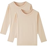 Huata Boys Girls Long Sleeve T-Shirt Unisex Crewneck Tee 2 Packs