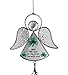 Irish Wind-Chimes - Glass Angel with Hand-painted Designs - Green Shamrocks and May the Luck of the Irish be with You Saying