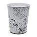 Bath Bliss 5 Liter Small Wastebasket | Round Open Top | Trash Can | Bathroom | Bedroom | Kitchen | Office | Dorm | Disposal Waste Bin | Garbage | Marble