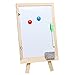 MyGift Small Wood Chalkboard Easel, Whiteboard Stand w/Chalks, Magnets & Marker