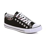 Twisted Women's Kix Dul Double Eyelet Fashion Sneaker - KIXDUL BLACK FLORAL, Size 9