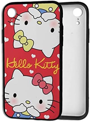 Red Hello Kitty TPU Stylish Case for iPhone XR, Ultra-Thin Shockproof Protective Phone Cover