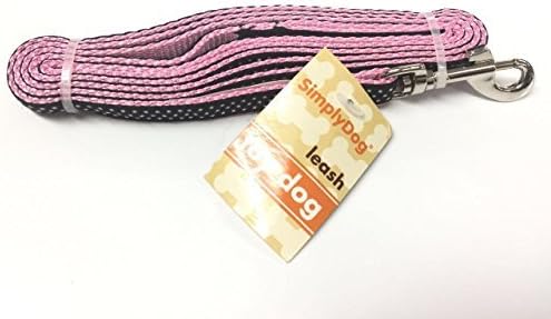 Small Dog Leash Pink with Black and White Polka Dot Ribbon 4ft~ Toy Dog