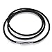 Jonline24h Black Leather Cord Necklace Rope Chain with Stainless Steel Clasp, 3mm, 14-30 inch(30)