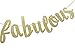 Firefairy 75 & Fabulous Cursive Banner- Happy 75th Birthday Anniversary Party Supplies, Ideas and Decorations(Gold)