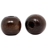 Souarts Coffee Ball Shape Wood Wooden Loose Beads for DIY Jewelry Making 10mm Pack of 200pcs