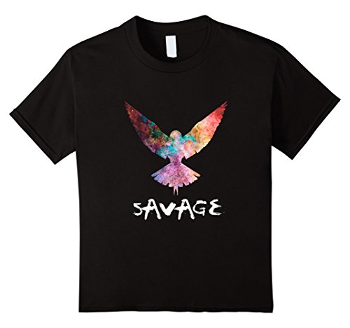 Kids Be a Maverick - Be a Savage - Bird in Flight T-Shirt 6 Black