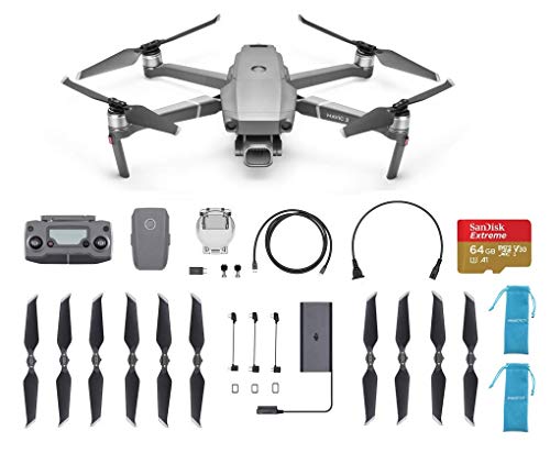 DJI Mavic 2 Pro Drone Quadcopter Travel Bundle with 64G Extreme SD Card and Extra Propellers and More