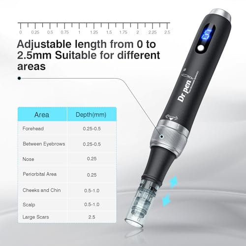 Dr. pen Ultima M7S Microneedling Pen 2025 Latest Model Wireless Dr Pen Microneedling Anti-Wrinkle with 27 Replacement Cartridges - 9 Types Cartridges (M7S Black)