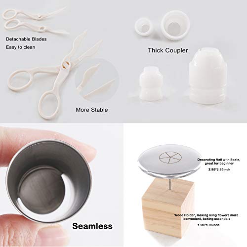YO Cake Decorating Tips Baking Set, Frosting Piping Kit Pastry Bags and