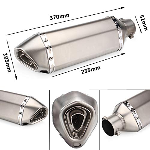 Soosee Motorcycle Slip on Exhaust system With Muffler Fit For Kawasaki ninja 250 ninja 300 2008-2017
