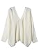 Choies Women White Long Sleeve V-Neck Lace Up Tie Back Knit Jumper Loose Sweater Tops