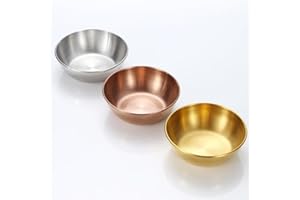 3.3Inch Sauce Plate Stainless Steel Small Round Individual Sauce Dishes Cup Seasoning Dishes Dipping Plates