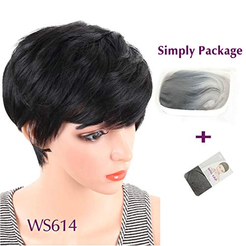 Amazon Com Short Straight Synthetic Wigs Pixie Cut Natural Hair