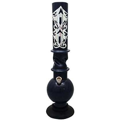 Metier 14 inch Tall Black Acrylic Ice Bong