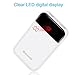 Portable Battery Charger 10000mAh,Mobile Phone Charger 2 Outputs Ultra Compact External Batteries Pack,Pocket-sized LCD Power Bank Fast Charging Speed Technology 2.4A for iPhone,Samsung Galaxy and Mor