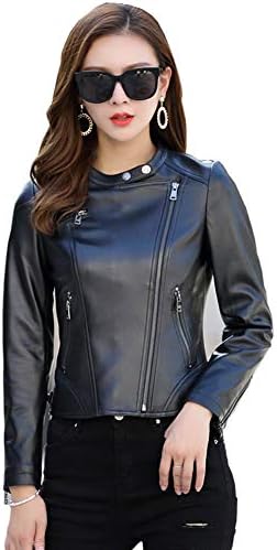 レザージャケット レディース 本革 ライダースジャケット 革ジャン シープレザー ラムレザー 本革 コート 秋冬 春 ブラック
