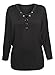 Women's Plus Size Lace Up Top