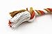 Petony Flossy Cotton Blend Color Dog Chew Rope Double Knot Tug Bone toy